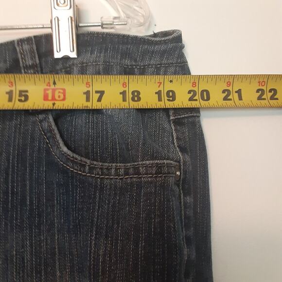 JMS Jeans Womens 20W Bootcut High-Rise Medium Blue Stretch Distressed - Picture 6 of 8